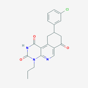 molecular formula C20H18ClN3O3 B14977399 9-(3-chlorophenyl)-4-propyl-9,10-dihydropyrimido[4,5-c]isoquinoline-1,3,7(2H,4H,8H)-trione 