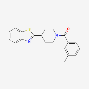 molecular formula C20H20N2OS B14977402 (4-(Benzo[d]thiazol-2-yl)piperidin-1-yl)(m-tolyl)methanone 