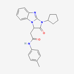 2-(1-cyclopentyl-2-oxo-2,3-dihydro-1H-imidazo[1,2-a]benzimidazol-3-yl)-N-(4-methylphenyl)acetamide