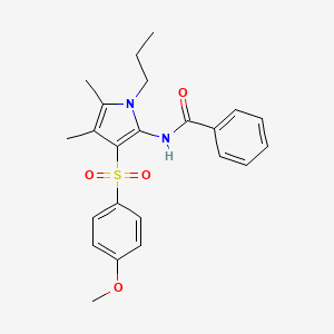 N-{3-[(4-methoxyphenyl)sulfonyl]-4,5-dimethyl-1-propyl-1H-pyrrol-2-yl}benzamide