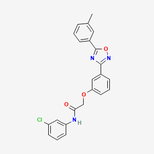 molecular formula C23H18ClN3O3 B14977428 N-(3-chlorophenyl)-2-{3-[5-(3-methylphenyl)-1,2,4-oxadiazol-3-yl]phenoxy}acetamide 