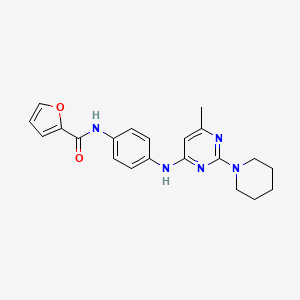 N-(4-{[6-Methyl-2-(piperidin-1-YL)pyrimidin-4-YL]amino}phenyl)furan-2-carboxamide