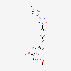 molecular formula C25H23N3O5 B14977467 N-(2,5-dimethoxyphenyl)-2-{4-[3-(4-methylphenyl)-1,2,4-oxadiazol-5-yl]phenoxy}acetamide 