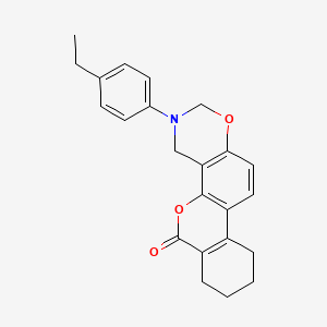 3-(4-ethylphenyl)-3,4,7,8,9,10-hexahydro-2H,6H-benzo[3,4]chromeno[8,7-e][1,3]oxazin-6-one