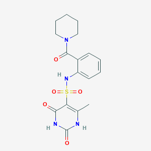 2-hydroxy-4-methyl-6-oxo-N-[2-(piperidin-1-ylcarbonyl)phenyl]-1,6-dihydropyrimidine-5-sulfonamide