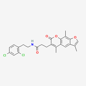 N-[2-(2,4-Dichlorophenyl)ethyl]-3-{3,5,9-trimethyl-7-oxo-7H-furo[3,2-G]chromen-6-YL}propanamide