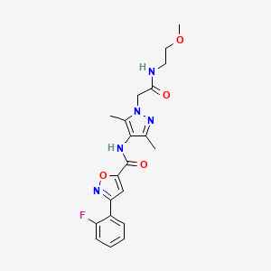 3-(2-fluorophenyl)-N-(1-{2-[(2-methoxyethyl)amino]-2-oxoethyl}-3,5-dimethyl-1H-pyrazol-4-yl)-1,2-oxazole-5-carboxamide