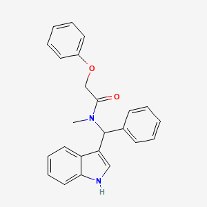 N-[1H-indol-3-yl(phenyl)methyl]-N-methyl-2-phenoxyacetamide