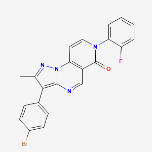 molecular formula C22H14BrFN4O B14977511 3-(4-bromophenyl)-7-(2-fluorophenyl)-2-methylpyrazolo[1,5-a]pyrido[3,4-e]pyrimidin-6(7H)-one 