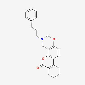 3-(3-phenylpropyl)-3,4,7,8,9,10-hexahydro-2H,6H-benzo[3,4]chromeno[8,7-e][1,3]oxazin-6-one