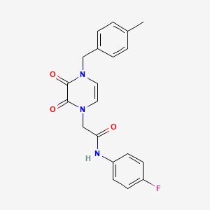 molecular formula C20H18FN3O3 B14977521 N-(4-fluorophenyl)-2-{4-[(4-methylphenyl)methyl]-2,3-dioxo-1,2,3,4-tetrahydropyrazin-1-yl}acetamide 