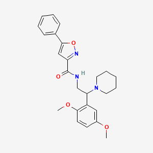 N-[2-(2,5-dimethoxyphenyl)-2-(piperidin-1-yl)ethyl]-5-phenyl-1,2-oxazole-3-carboxamide