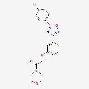 2-{3-[5-(4-Chlorophenyl)-1,2,4-oxadiazol-3-yl]phenoxy}-1-(morpholin-4-yl)ethanone