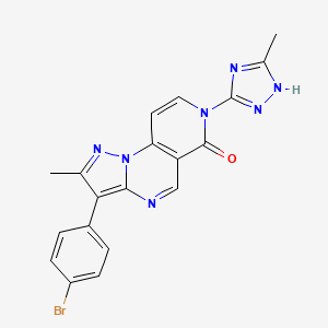 molecular formula C19H14BrN7O B14977546 3-(4-bromophenyl)-2-methyl-7-(5-methyl-4H-1,2,4-triazol-3-yl)pyrazolo[1,5-a]pyrido[3,4-e]pyrimidin-6(7H)-one 