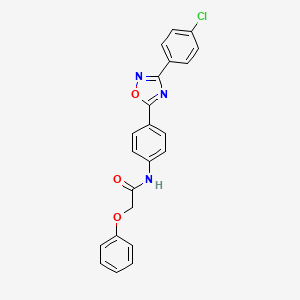 N-{4-[3-(4-chlorophenyl)-1,2,4-oxadiazol-5-yl]phenyl}-2-phenoxyacetamide