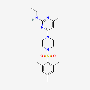 N-ethyl-4-(4-(mesitylsulfonyl)piperazin-1-yl)-6-methylpyrimidin-2-amine