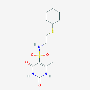 N-[2-(cyclohexylsulfanyl)ethyl]-2-hydroxy-4-methyl-6-oxo-1,6-dihydropyrimidine-5-sulfonamide