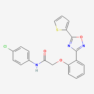 N-(4-chlorophenyl)-2-{2-[5-(thiophen-2-yl)-1,2,4-oxadiazol-3-yl]phenoxy}acetamide