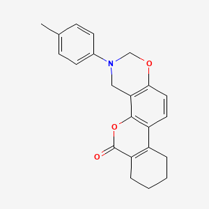 3-(4-methylphenyl)-3,4,7,8,9,10-hexahydro-2H,6H-benzo[3,4]chromeno[8,7-e][1,3]oxazin-6-one