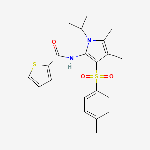 molecular formula C21H24N2O3S2 B14977699 N-{4,5-dimethyl-3-[(4-methylphenyl)sulfonyl]-1-(propan-2-yl)-1H-pyrrol-2-yl}thiophene-2-carboxamide 