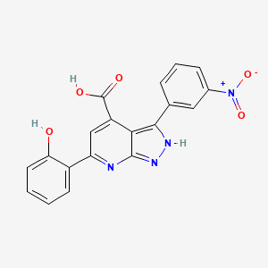 molecular formula C19H12N4O5 B14977706 6-(2-Hydroxyphenyl)-3-(3-nitrophenyl)-2H-pyrazolo[3,4-B]pyridine-4-carboxylic acid 