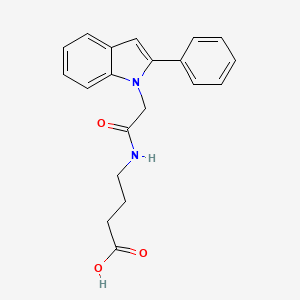 molecular formula C20H20N2O3 B14977755 4-{[(2-phenyl-1H-indol-1-yl)acetyl]amino}butanoic acid 