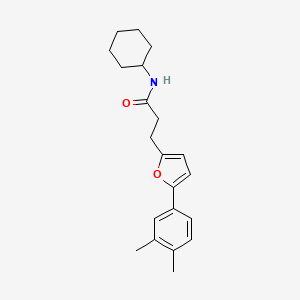 N-cyclohexyl-3-[5-(3,4-dimethylphenyl)furan-2-yl]propanamide