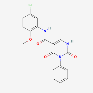 molecular formula C18H14ClN3O4 B14977789 N-(5-chloro-2-methoxyphenyl)-2,4-dioxo-3-phenyl-1,2,3,4-tetrahydropyrimidine-5-carboxamide 