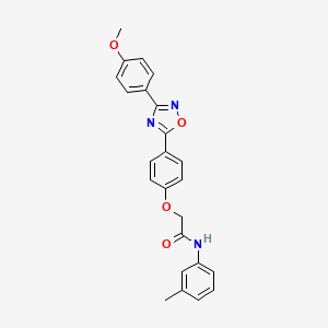 2-{4-[3-(4-methoxyphenyl)-1,2,4-oxadiazol-5-yl]phenoxy}-N-(3-methylphenyl)acetamide