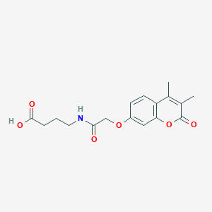 molecular formula C17H19NO6 B14977828 4-({[(3,4-dimethyl-2-oxo-2H-chromen-7-yl)oxy]acetyl}amino)butanoic acid 