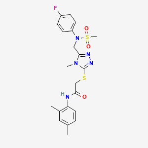 N-(2,4-dimethylphenyl)-2-[(5-{[(4-fluorophenyl)(methylsulfonyl)amino]methyl}-4-methyl-4H-1,2,4-triazol-3-yl)sulfanyl]acetamide