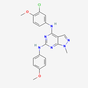 N~4~-(3-chloro-4-methoxyphenyl)-N~6~-(4-methoxyphenyl)-1-methyl-1H-pyrazolo[3,4-d]pyrimidine-4,6-diamine