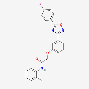 2-{3-[5-(4-fluorophenyl)-1,2,4-oxadiazol-3-yl]phenoxy}-N-(2-methylphenyl)acetamide