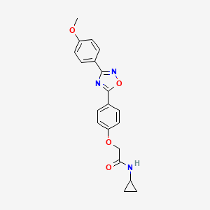 molecular formula C20H19N3O4 B14977871 N-cyclopropyl-2-{4-[3-(4-methoxyphenyl)-1,2,4-oxadiazol-5-yl]phenoxy}acetamide 