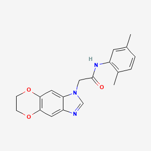 2-(6,7-dihydro-1H-[1,4]dioxino[2,3-f]benzimidazol-1-yl)-N-(2,5-dimethylphenyl)acetamide