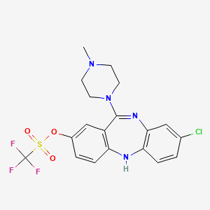 Trifluoro-methanesulfonic acid 8-chloro-11-(4-methyl-piperazin-1-yl)-5H-dibenzo[b,e][1,4]diazepin-2-yl ester