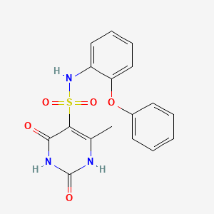 2,4-dihydroxy-6-methyl-N-(2-phenoxyphenyl)pyrimidine-5-sulfonamide