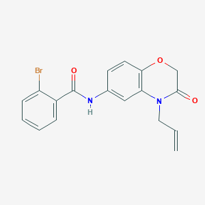 2-bromo-N-[3-oxo-4-(prop-2-en-1-yl)-3,4-dihydro-2H-1,4-benzoxazin-6-yl]benzamide