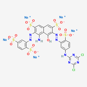 2,7-Naphthalenedisulfonic acid, 4-amino-6-((5-((4,6-dichloro-1,3,5-triazin-2-yl)amino)-2-sulfophenyl)azo)-3-((2,5-disulfophenyl)azo)-5-hydroxy-, pentasodium salt