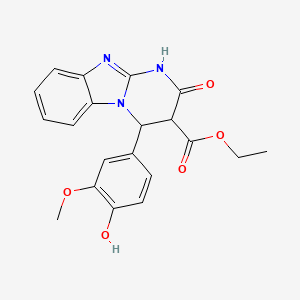 Ethyl 4-(4-hydroxy-3-methoxyphenyl)-2-oxo-1,2,3,4-tetrahydropyrimido[1,2-a]benzimidazole-3-carboxylate