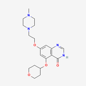 7-(2-(4-Methylpiperazin-1-yl)ethoxy)-5-((tetrahydro-2H-pyran-4-yl)oxy)quinazolin-4(3H)-one