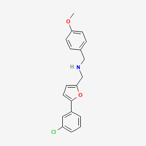 1-[5-(3-chlorophenyl)furan-2-yl]-N-(4-methoxybenzyl)methanamine