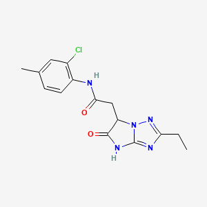 N-(2-chloro-4-methylphenyl)-2-(2-ethyl-5-oxo-5,6-dihydro-4H-imidazo[1,2-b][1,2,4]triazol-6-yl)acetamide