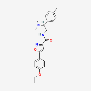 molecular formula C23H27N3O3 B14977973 N-[2-(dimethylamino)-2-(4-methylphenyl)ethyl]-5-(4-ethoxyphenyl)-1,2-oxazole-3-carboxamide 