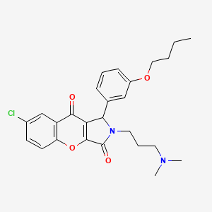 1-(3-Butoxyphenyl)-7-chloro-2-[3-(dimethylamino)propyl]-1,2-dihydrochromeno[2,3-c]pyrrole-3,9-dione