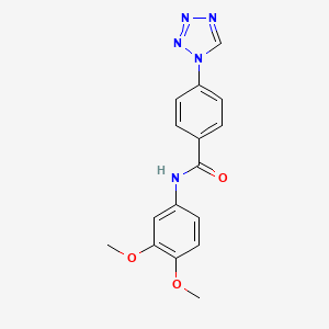 molecular formula C16H15N5O3 B14977981 N-(3,4-dimethoxyphenyl)-4-(1H-tetrazol-1-yl)benzamide 