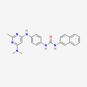 1-(4-{[6-(Dimethylamino)-2-methylpyrimidin-4-YL]amino}phenyl)-3-(naphthalen-2-YL)urea