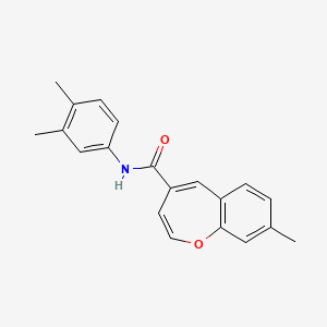 N-(3,4-dimethylphenyl)-8-methyl-1-benzoxepine-4-carboxamide