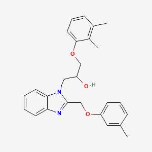 molecular formula C26H28N2O3 B14978003 1-(2,3-dimethylphenoxy)-3-{2-[(3-methylphenoxy)methyl]-1H-benzimidazol-1-yl}propan-2-ol 