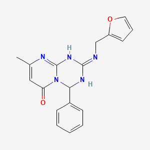 2-[(2-furylmethyl)amino]-8-methyl-4-phenyl-1,4-dihydro-6H-pyrimido[1,2-a][1,3,5]triazin-6-one